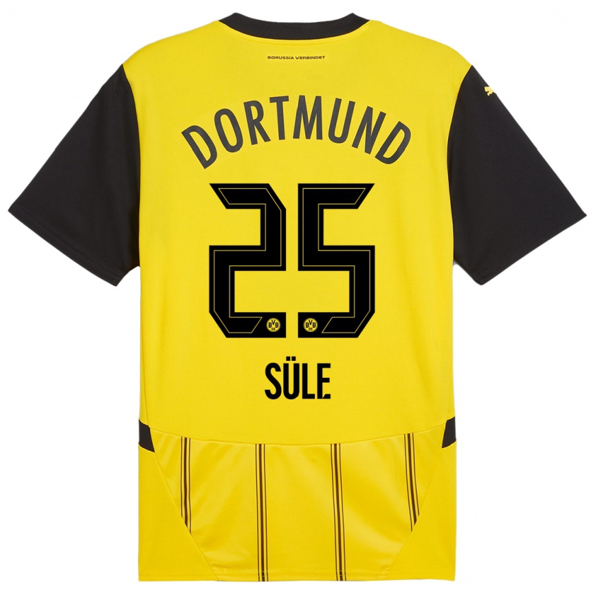 Niño Fútbol Camiseta Niklas Sule #25 Amarillo Negro 1ª Equipación 2024/25 México