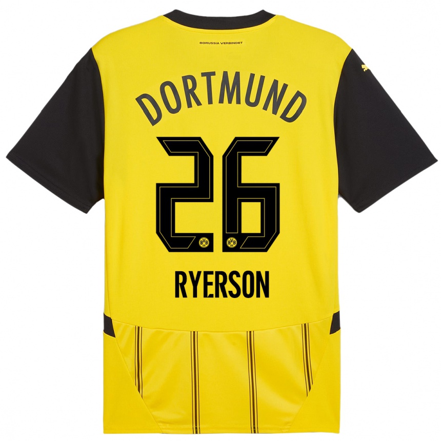 Niño Fútbol Camiseta Julian Ryerson #26 Amarillo Negro 1ª Equipación 2024/25 México