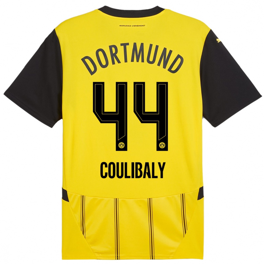 Niño Fútbol Camiseta Soumaila Coulibaly #44 Amarillo Negro 1ª Equipación 2024/25 México