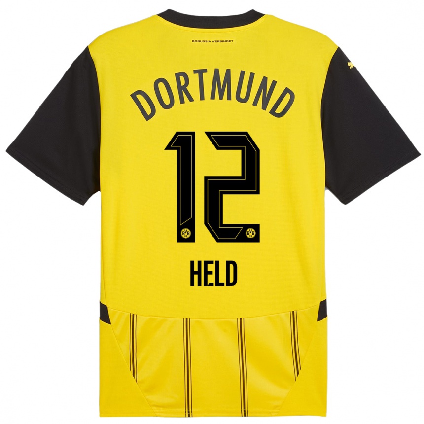 Niño Fútbol Camiseta Aaron Held #12 Amarillo Negro 1ª Equipación 2024/25 México