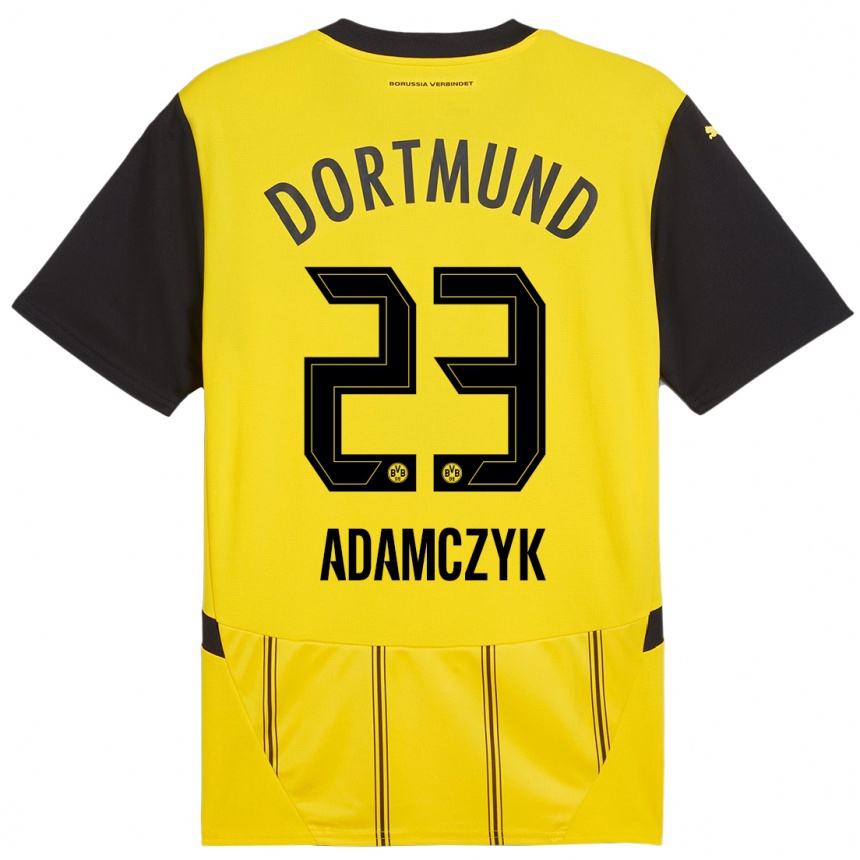 Niño Fútbol Camiseta Nico Adamczyk #23 Amarillo Negro 1ª Equipación 2024/25 México