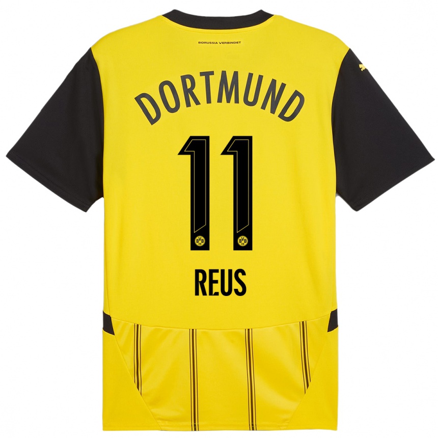 Niño Fútbol Camiseta Marco Reus #11 Amarillo Negro 1ª Equipación 2024/25 México