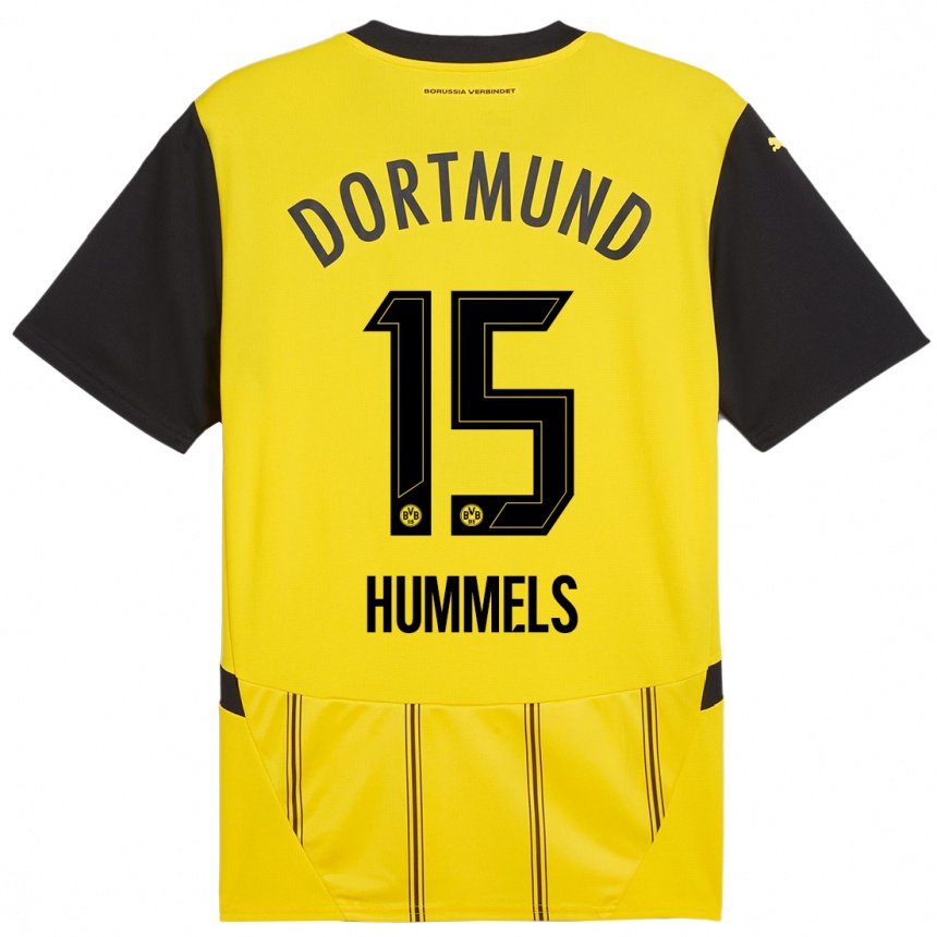 Niño Fútbol Camiseta Mats Hummels #15 Amarillo Negro 1ª Equipación 2024/25 México