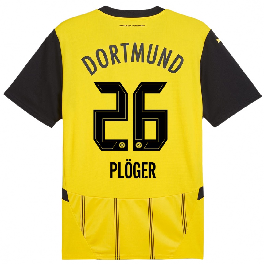 Niño Fútbol Camiseta Dustin Plöger #26 Amarillo Negro 1ª Equipación 2024/25 México