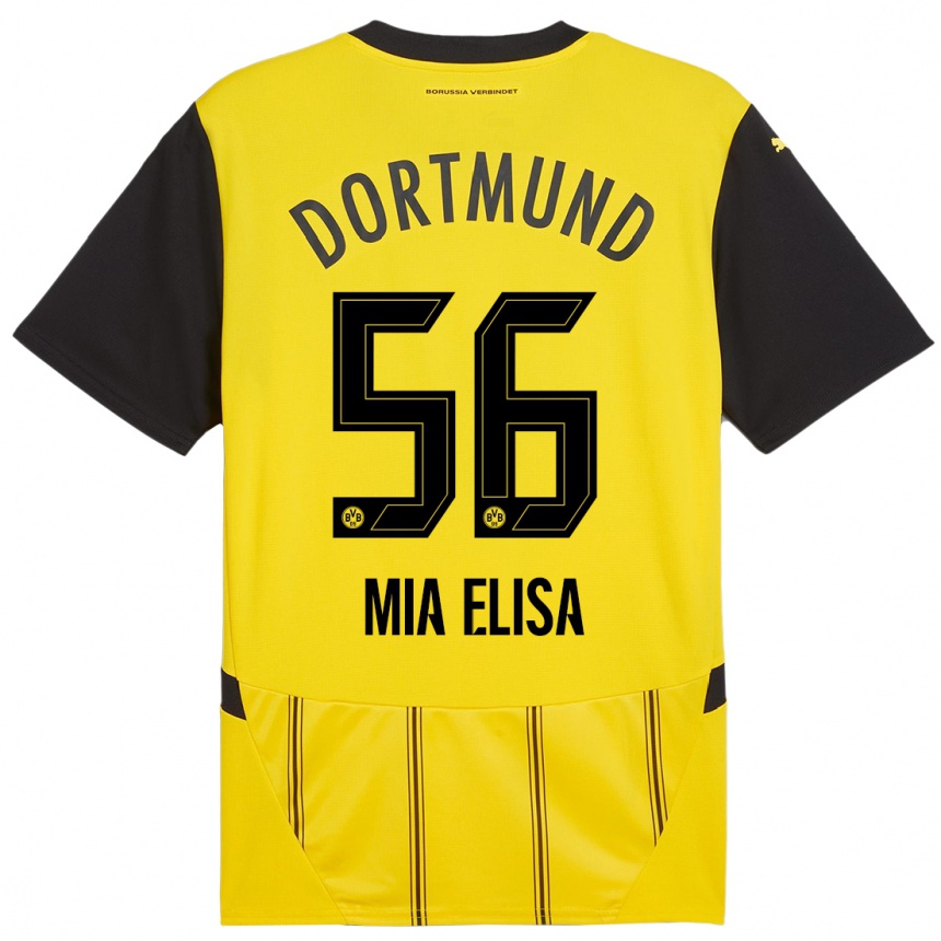 Niño Fútbol Camiseta Bomnuter Mia Elisa #56 Amarillo Negro 1ª Equipación 2024/25 México