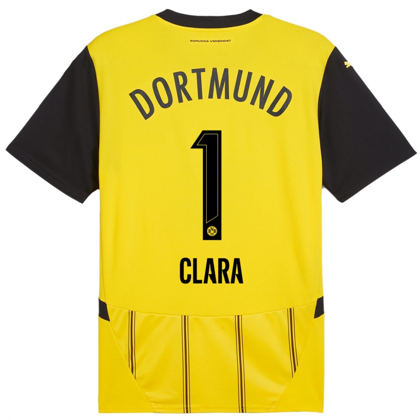 Niño Fútbol Camiseta Woltering Clara #1 Amarillo Negro 1ª Equipación 2024/25 México