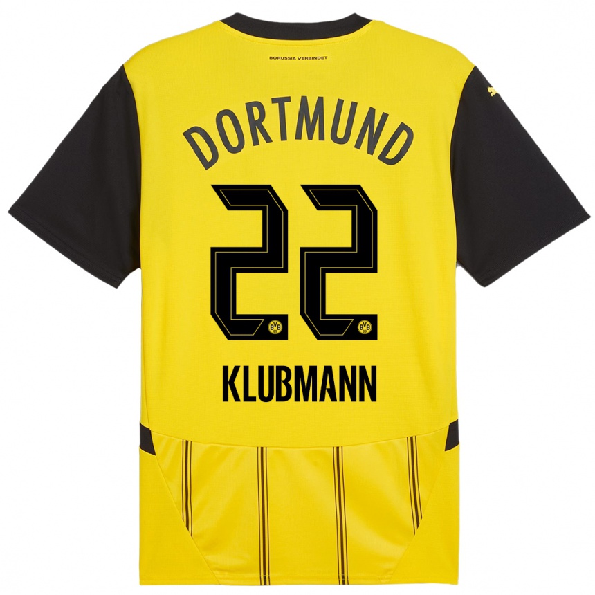 Niño Fútbol Camiseta Leon Klubmann #22 Amarillo Negro 1ª Equipación 2024/25 México