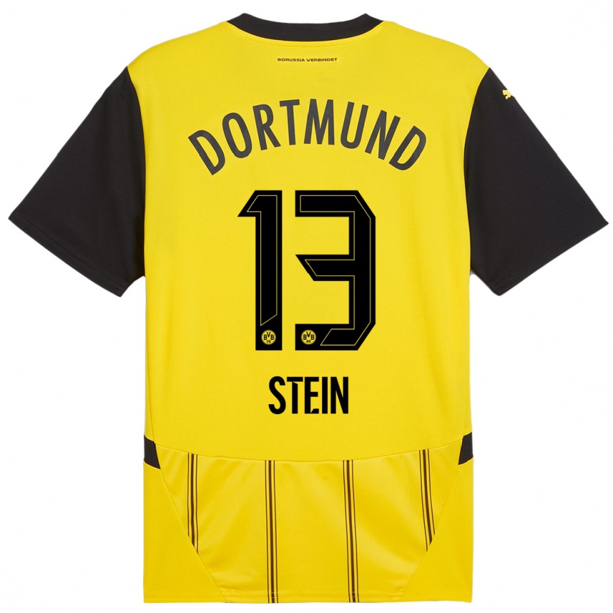 Niño Fútbol Camiseta Daniel Stein #13 Amarillo Negro 1ª Equipación 2024/25 México