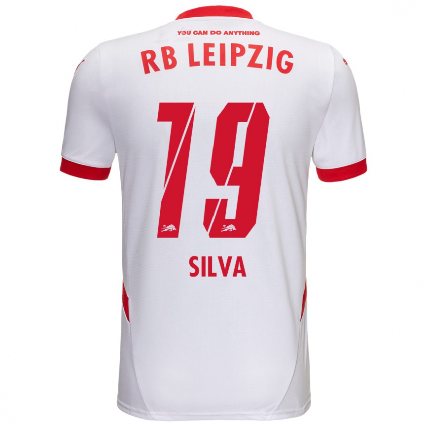 Niño Fútbol Camiseta André Silva #19 Blanco Rojo 1ª Equipación 2024/25 México