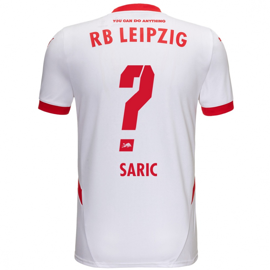 Niño Fútbol Camiseta Lucio Saric #0 Blanco Rojo 1ª Equipación 2024/25 México