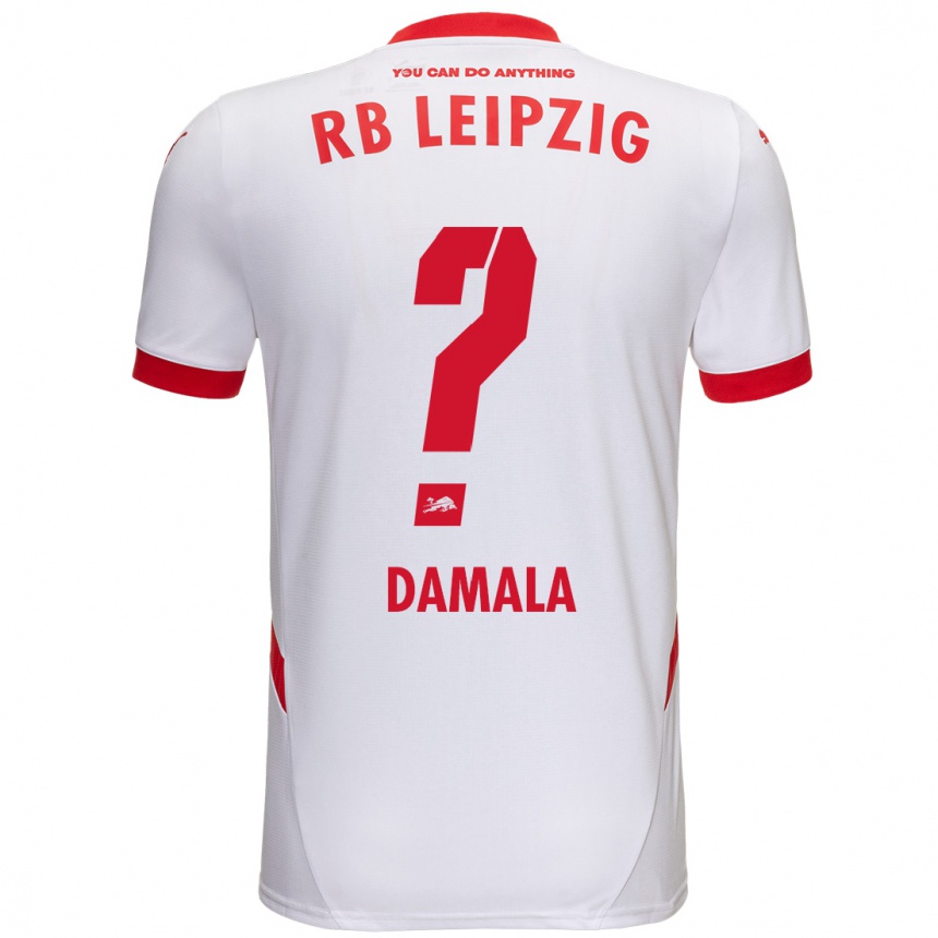 Niño Fútbol Camiseta Bilal Damala #0 Blanco Rojo 1ª Equipación 2024/25 México