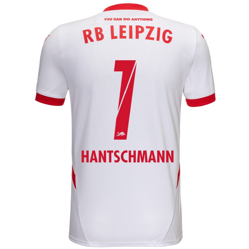 Niño Fútbol Camiseta Franz Hantschmann #1 Blanco Rojo 1ª Equipación 2024/25 México