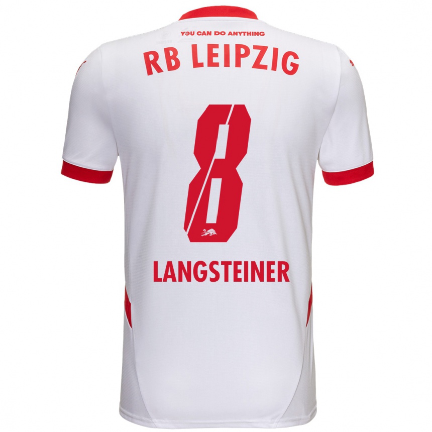 Niño Fútbol Camiseta Toni Langsteiner #8 Blanco Rojo 1ª Equipación 2024/25 México