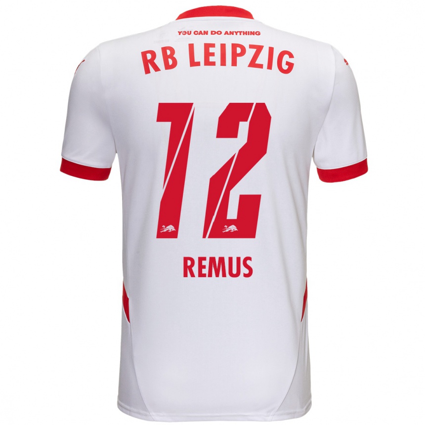 Niño Fútbol Camiseta Niklas Remus #12 Blanco Rojo 1ª Equipación 2024/25 México