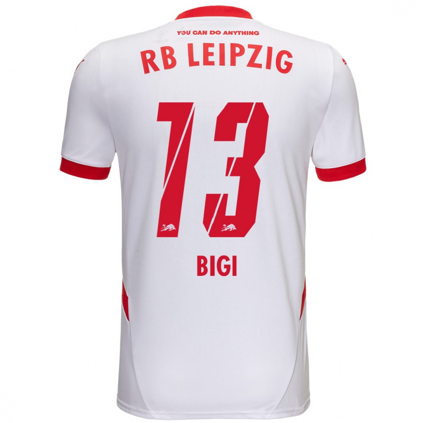 Niño Fútbol Camiseta Samim Bigi #13 Blanco Rojo 1ª Equipación 2024/25 México