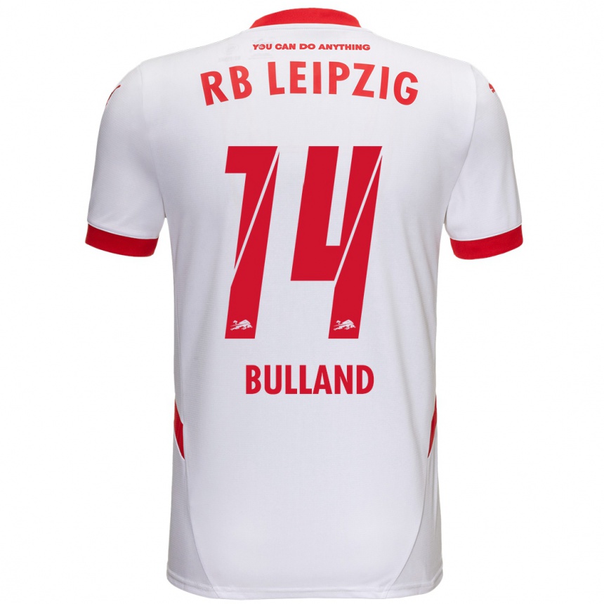 Niño Fútbol Camiseta Anton Bulland #14 Blanco Rojo 1ª Equipación 2024/25 México