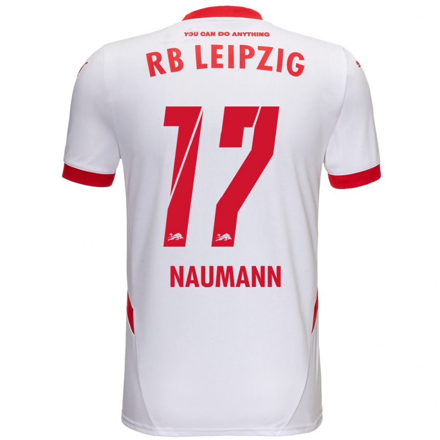 Niño Fútbol Camiseta Carlos Naumann #17 Blanco Rojo 1ª Equipación 2024/25 México