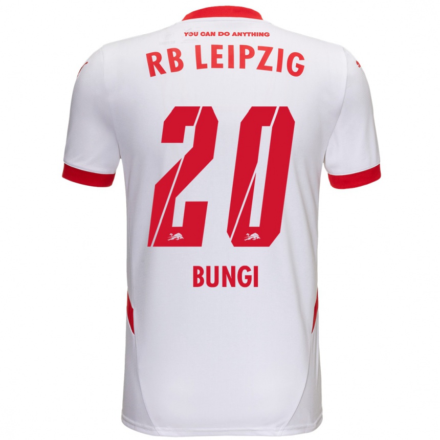 Niño Fútbol Camiseta Joyeux Masanka Bungi #20 Blanco Rojo 1ª Equipación 2024/25 México