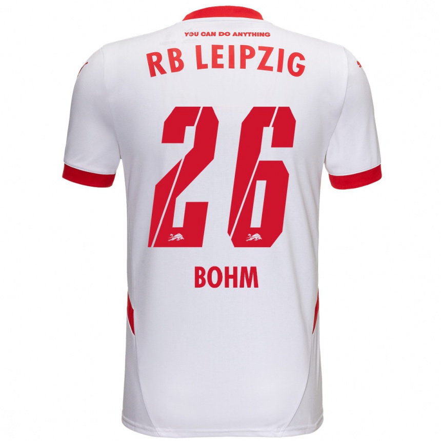 Niño Fútbol Camiseta Pepe Böhm #26 Blanco Rojo 1ª Equipación 2024/25 México