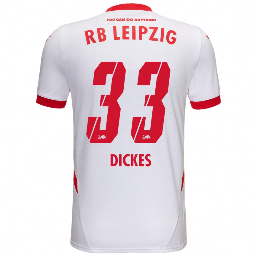 Niño Fútbol Camiseta Fernando Dickes #33 Blanco Rojo 1ª Equipación 2024/25 México