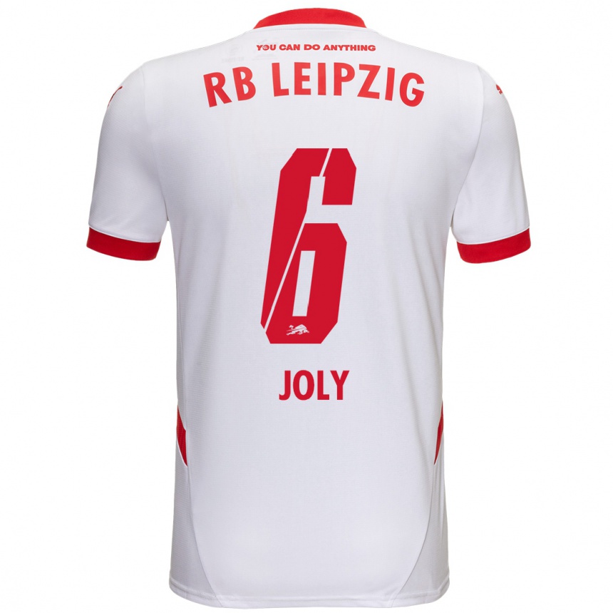 Niño Fútbol Camiseta Lou-Ann Joly #6 Blanco Rojo 1ª Equipación 2024/25 México