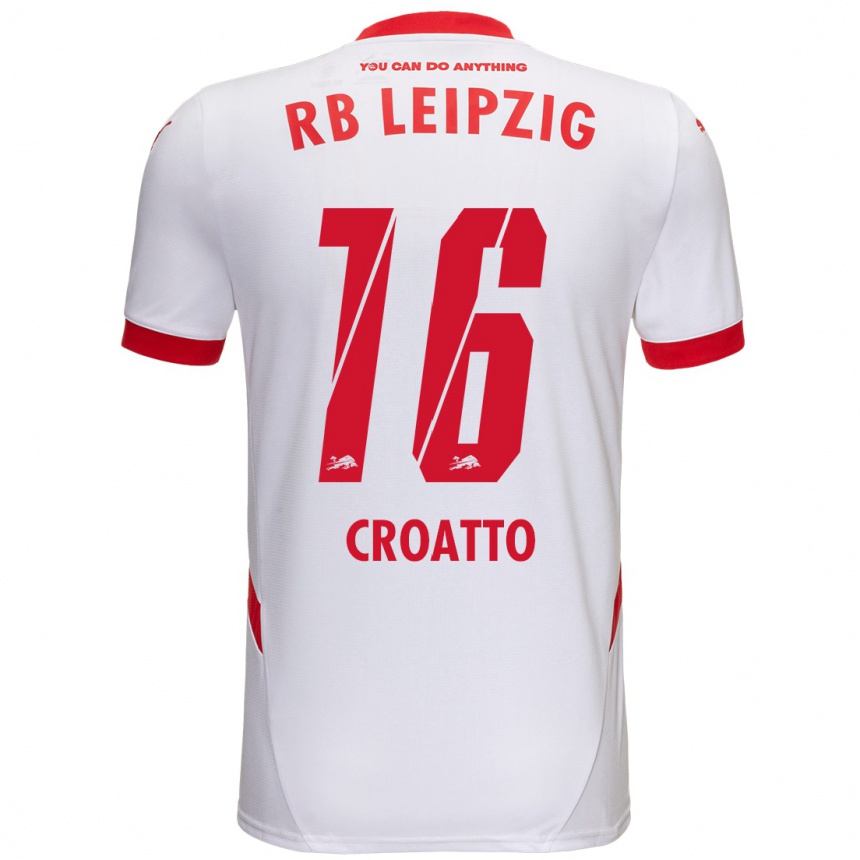 Niño Fútbol Camiseta Michela Croatto #16 Blanco Rojo 1ª Equipación 2024/25 México