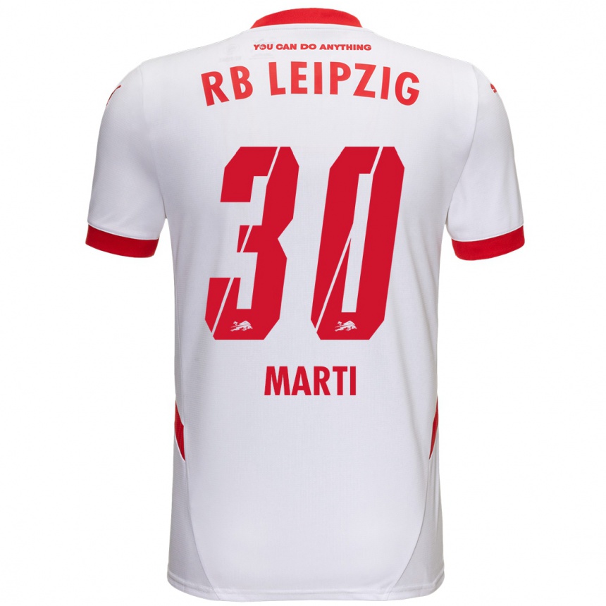 Niño Fútbol Camiseta Lara Marti #30 Blanco Rojo 1ª Equipación 2024/25 México