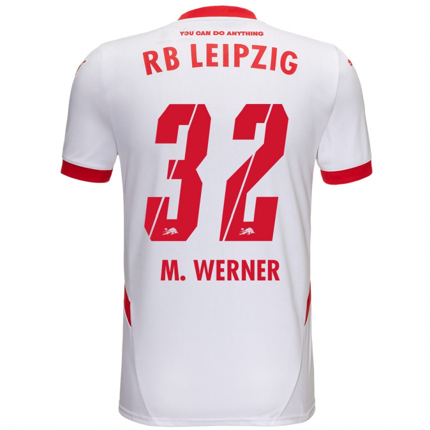 Niño Fútbol Camiseta Mia Werner #32 Blanco Rojo 1ª Equipación 2024/25 México