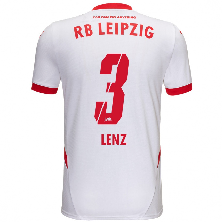 Niño Fútbol Camiseta Christopher Lenz #3 Blanco Rojo 1ª Equipación 2024/25 México