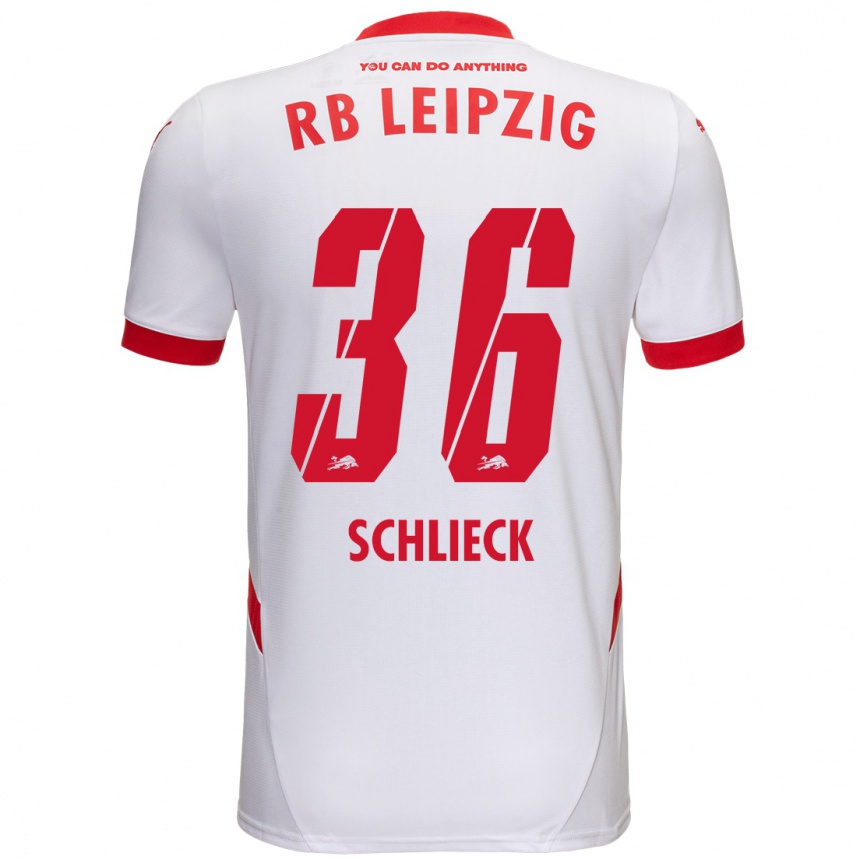 Niño Fútbol Camiseta Timo Schlieck #36 Blanco Rojo 1ª Equipación 2024/25 México