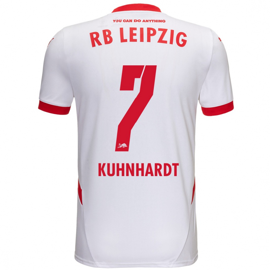 Niño Fútbol Camiseta Paul Kühnhardt #7 Blanco Rojo 1ª Equipación 2024/25 México