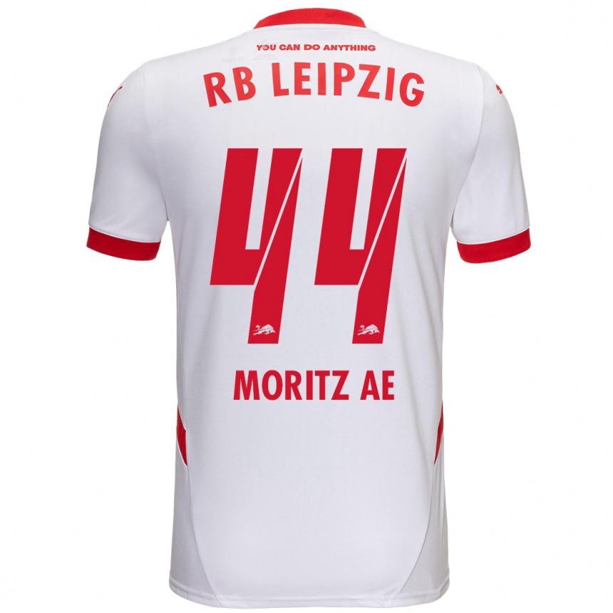 Niño Fútbol Camiseta Moritz Aé #44 Blanco Rojo 1ª Equipación 2024/25 México