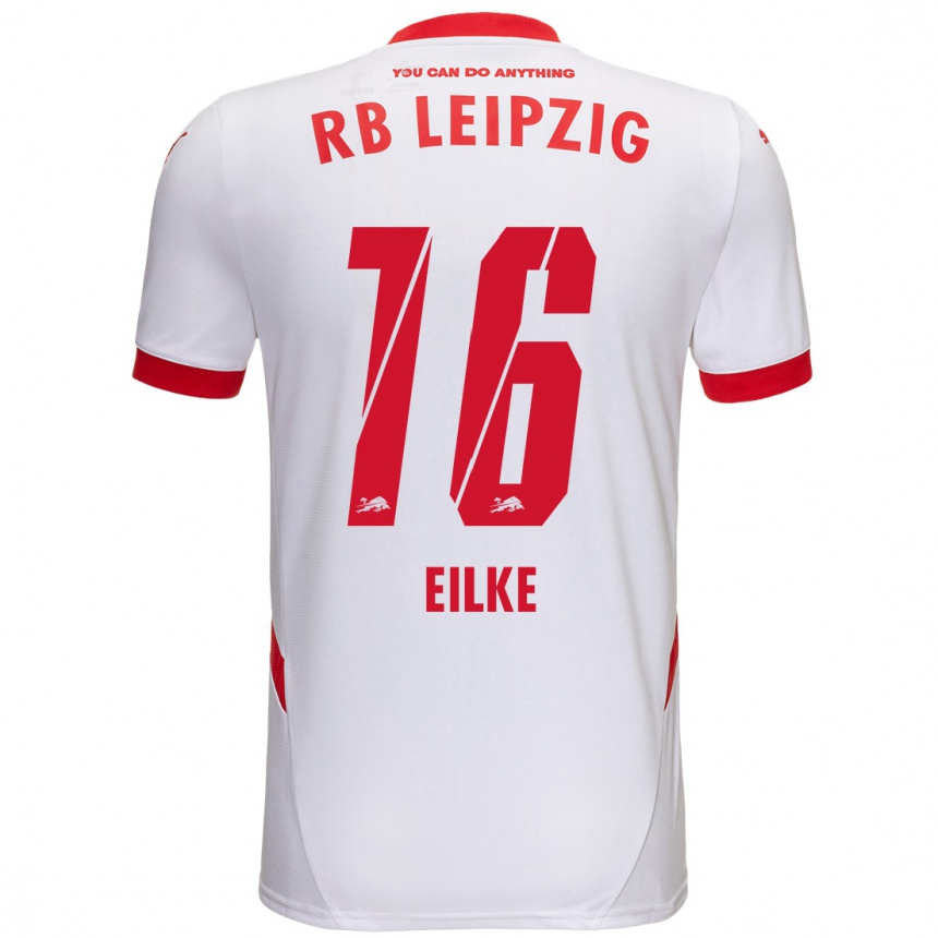 Niño Fútbol Camiseta Lennox Eilke #16 Blanco Rojo 1ª Equipación 2024/25 México