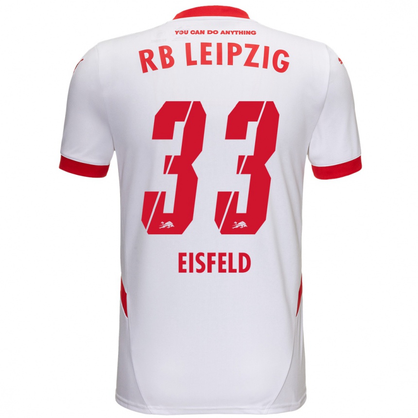 Niño Fútbol Camiseta Tom Eisfeld #33 Blanco Rojo 1ª Equipación 2024/25 México