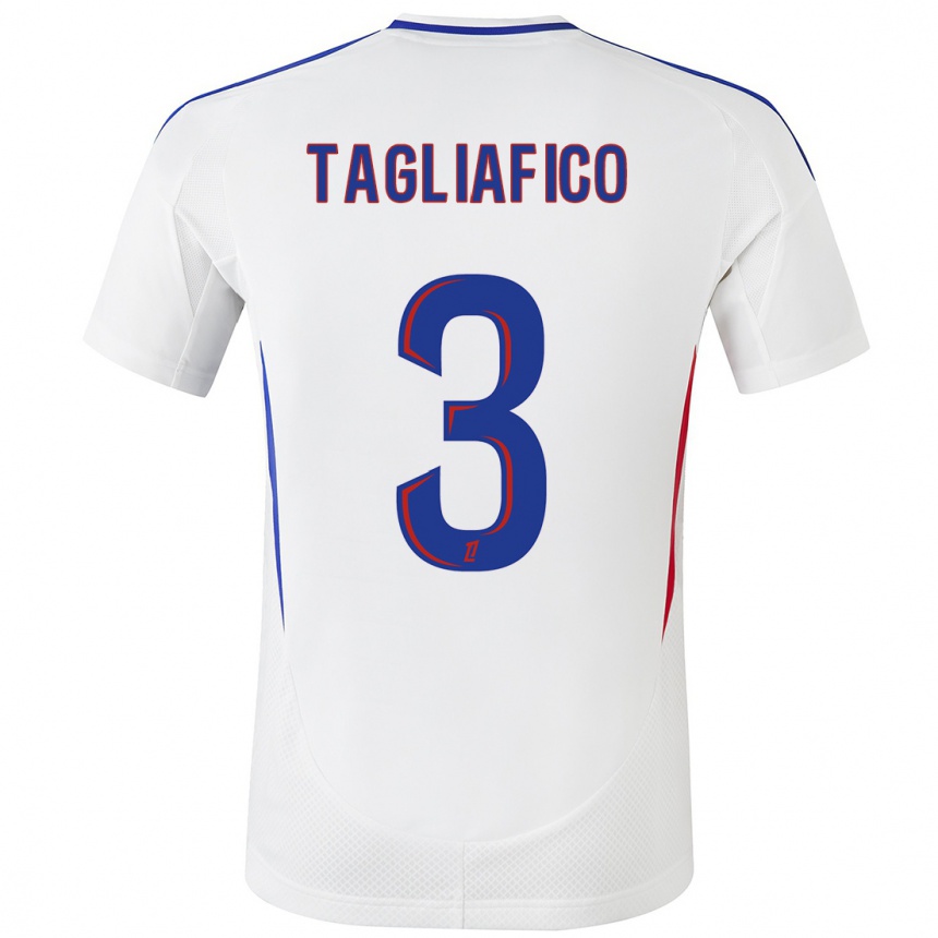 Niño Fútbol Camiseta Nicolas Tagliafico #3 Blanco Azul 1ª Equipación 2024/25 México