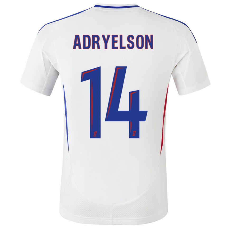 Niño Fútbol Camiseta Adryelson #14 Blanco Azul 1ª Equipación 2024/25 México