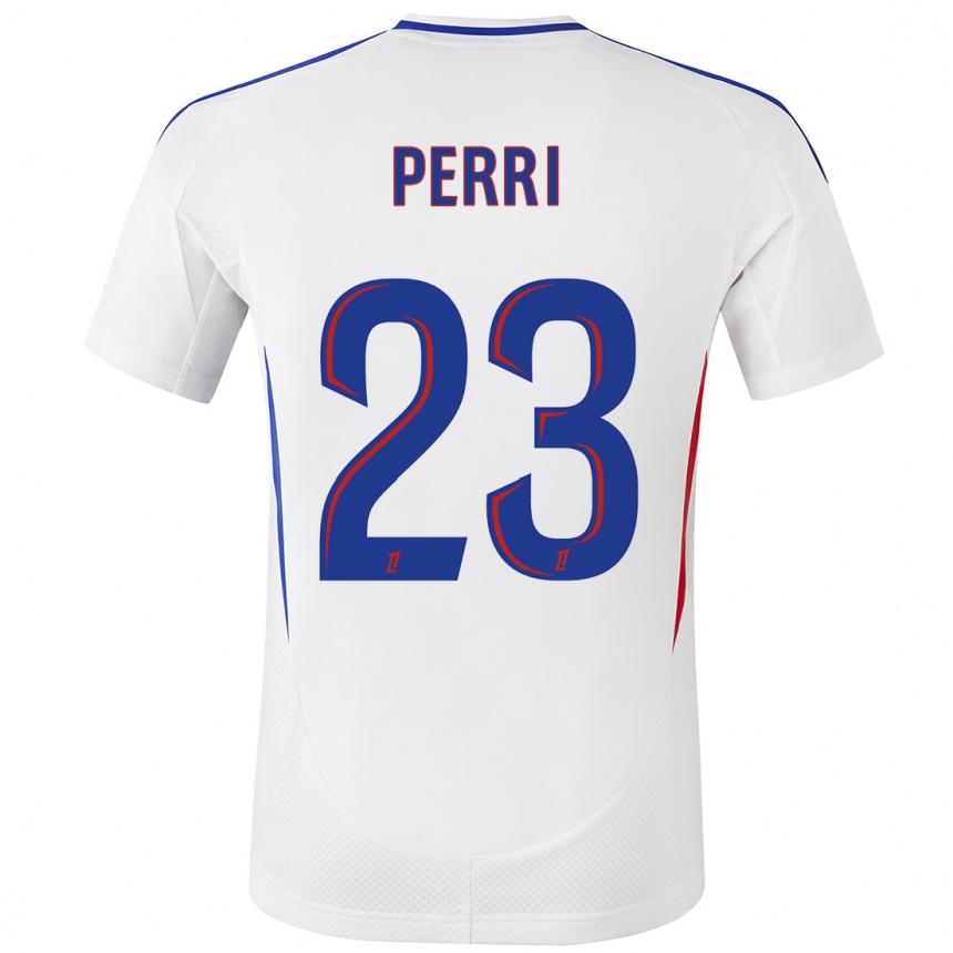 Niño Fútbol Camiseta Lucas Perri #23 Blanco Azul 1ª Equipación 2024/25 México