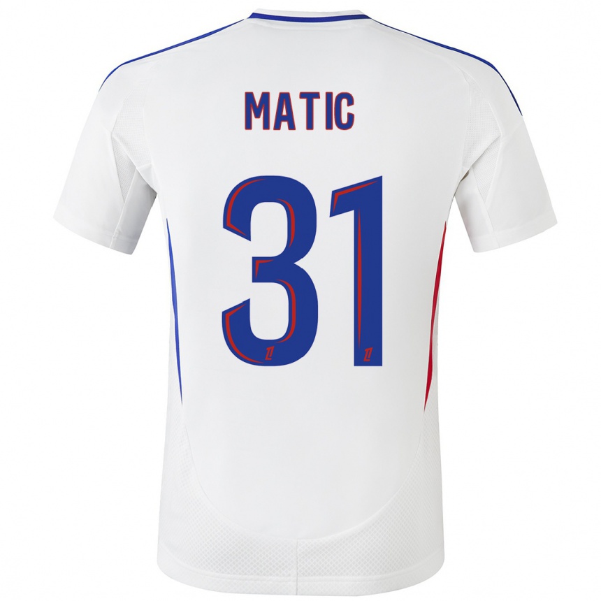 Niño Fútbol Camiseta Nemanja Matic #31 Blanco Azul 1ª Equipación 2024/25 México