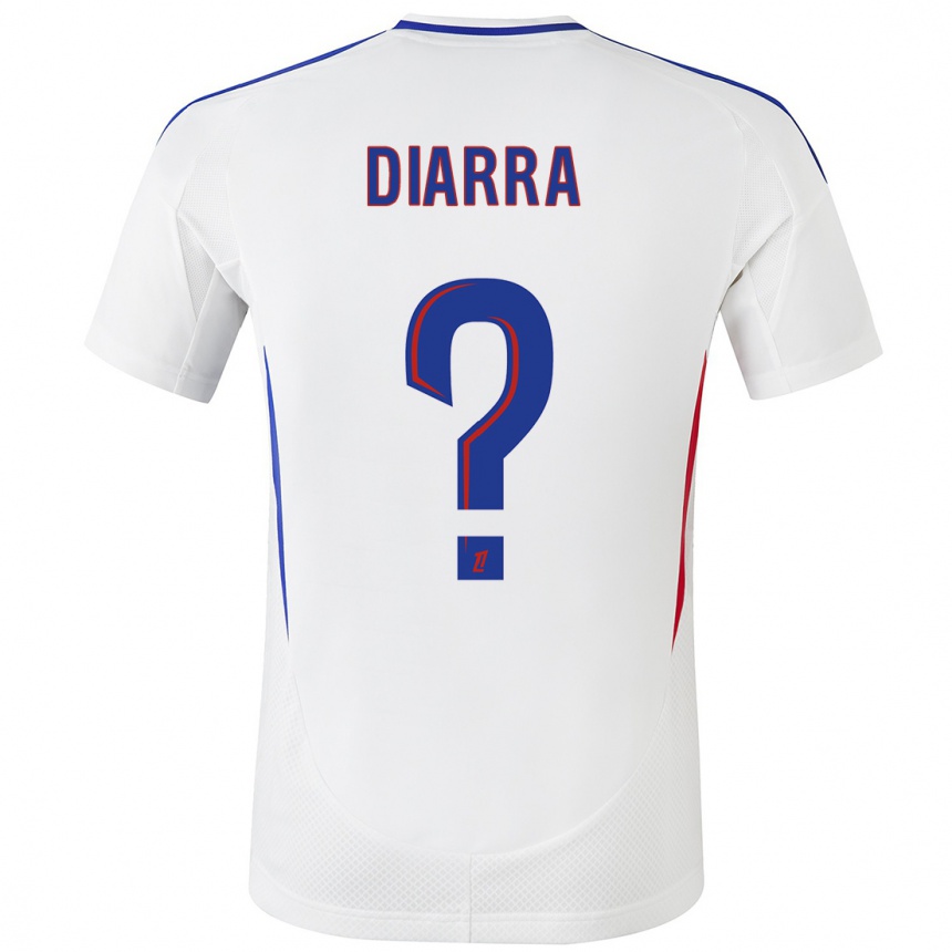 Niño Fútbol Camiseta Lassine Diarra #0 Blanco Azul 1ª Equipación 2024/25 México