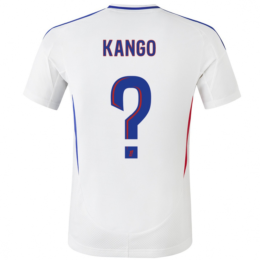 Niño Fútbol Camiseta Steeve Kango #0 Blanco Azul 1ª Equipación 2024/25 México