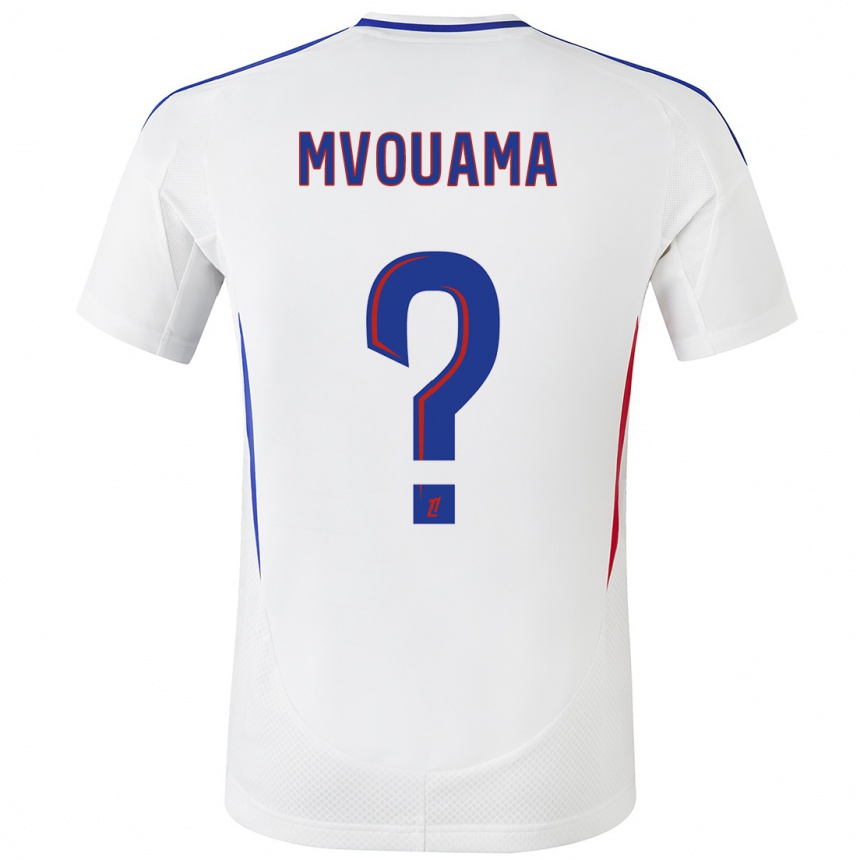 Niño Fútbol Camiseta Olivier Mvouama #0 Blanco Azul 1ª Equipación 2024/25 México