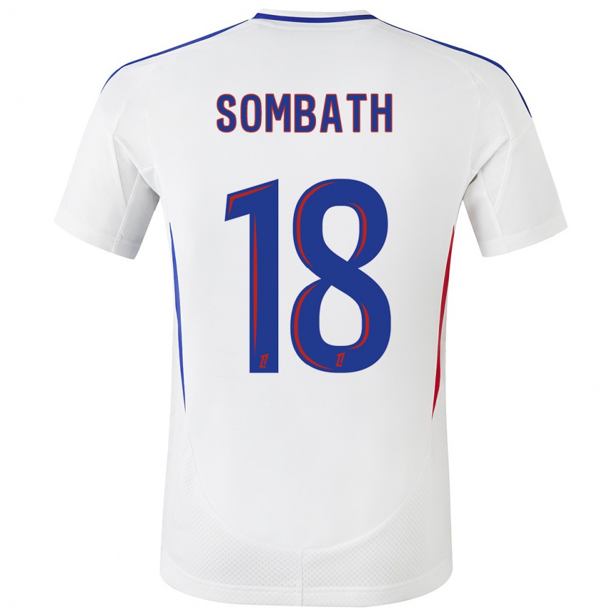 Niño Fútbol Camiseta Alice Sombath #18 Blanco Azul 1ª Equipación 2024/25 México