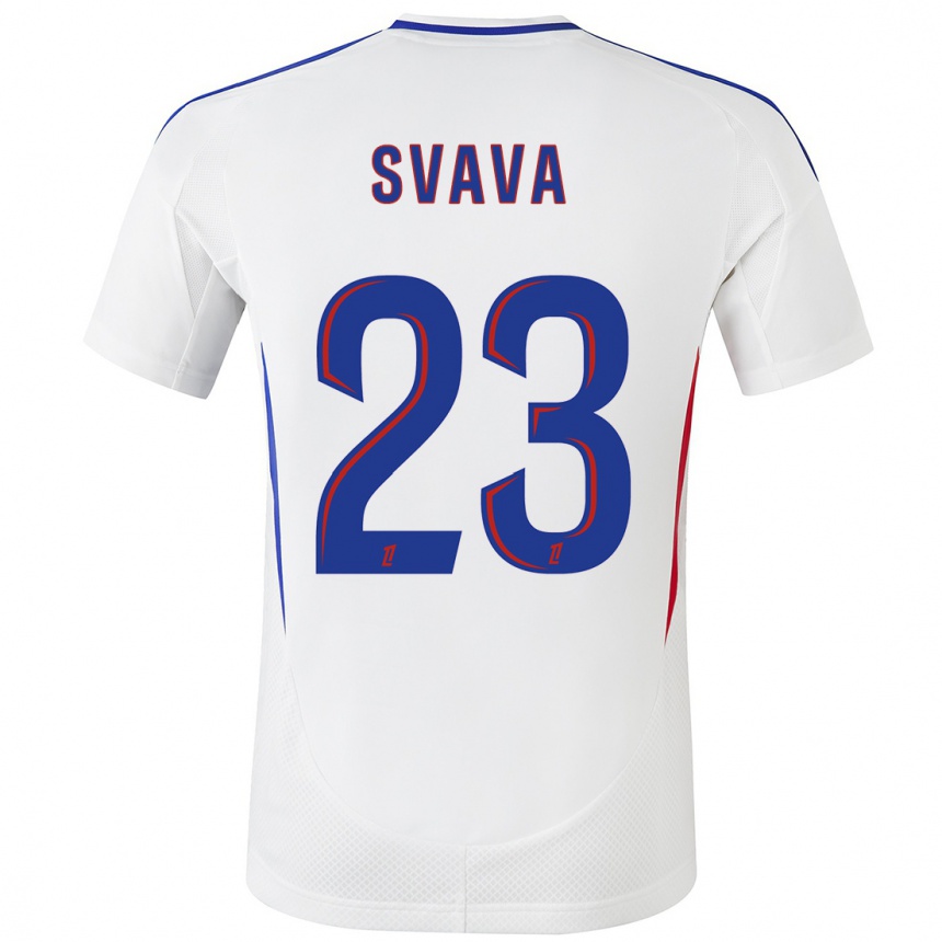 Niño Fútbol Camiseta Sofie Svava #23 Blanco Azul 1ª Equipación 2024/25 México