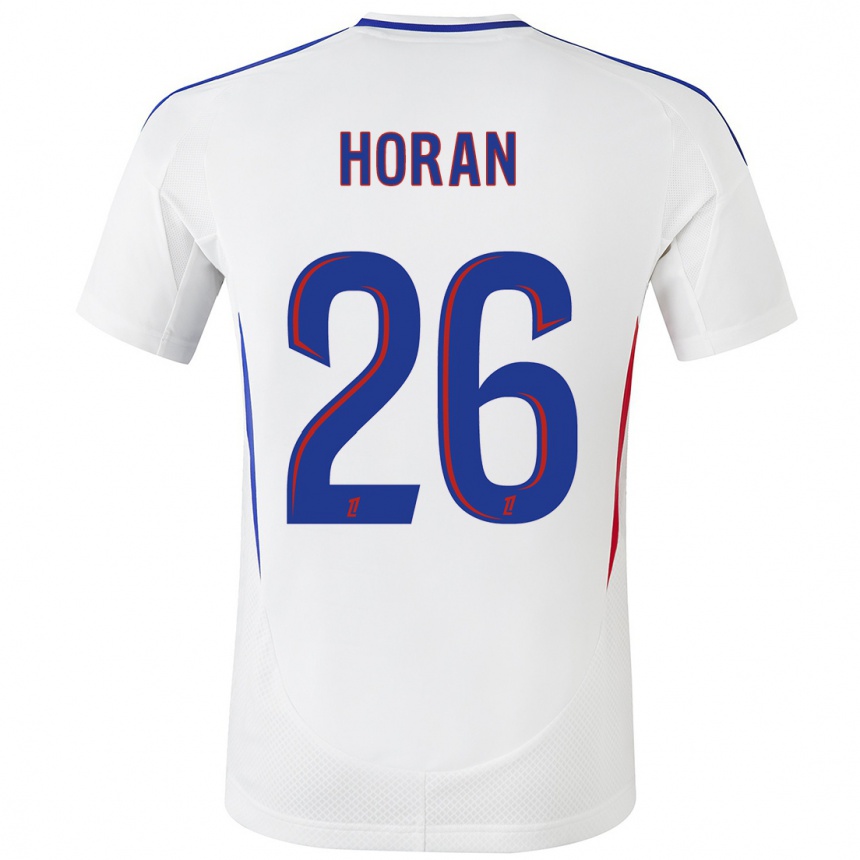 Niño Fútbol Camiseta Lindsey Horan #26 Blanco Azul 1ª Equipación 2024/25 México