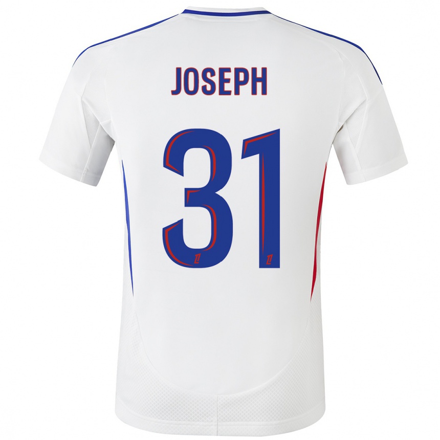 Niño Fútbol Camiseta Liana Joseph #31 Blanco Azul 1ª Equipación 2024/25 México