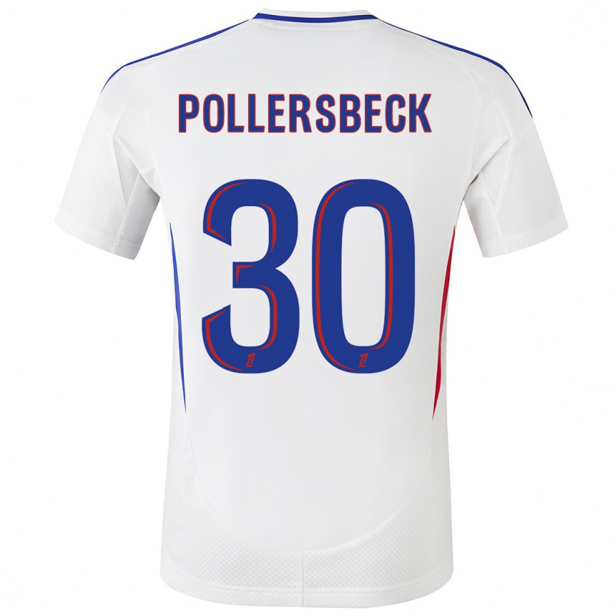 Niño Fútbol Camiseta Julian Pollersbeck #30 Blanco Azul 1ª Equipación 2024/25 México