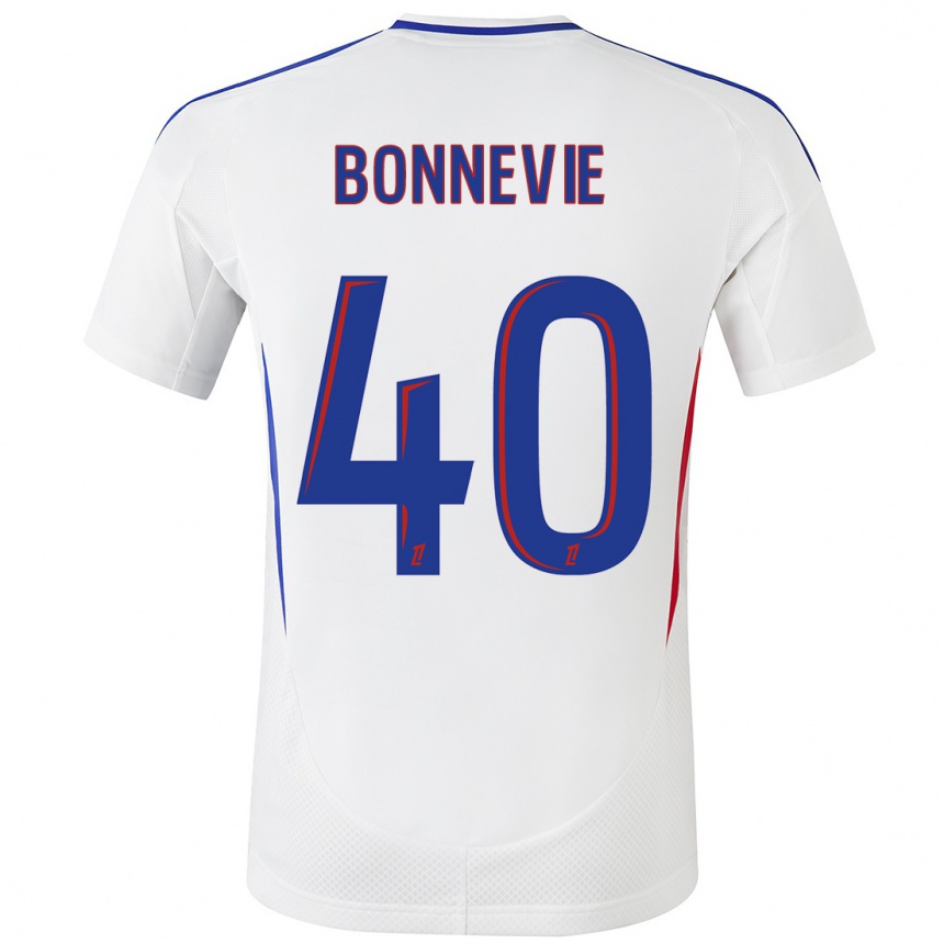 Niño Fútbol Camiseta Kayne Bonnevie #40 Blanco Azul 1ª Equipación 2024/25 México