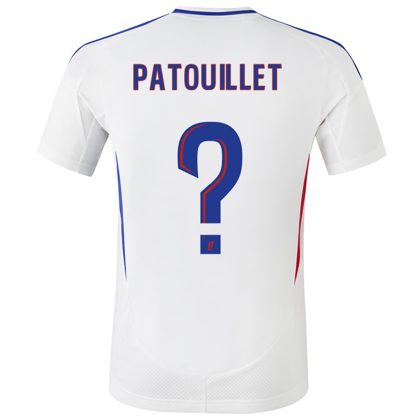 Niño Fútbol Camiseta Mathieu Patouillet #0 Blanco Azul 1ª Equipación 2024/25 México