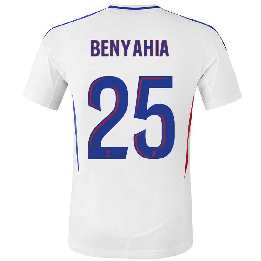 Niño Fútbol Camiseta Ines Benyahia #25 Blanco Azul 1ª Equipación 2024/25 México