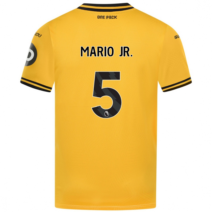 Niño Fútbol Camiseta Mario Lemina #5 Amarillo 1ª Equipación 2024/25 México